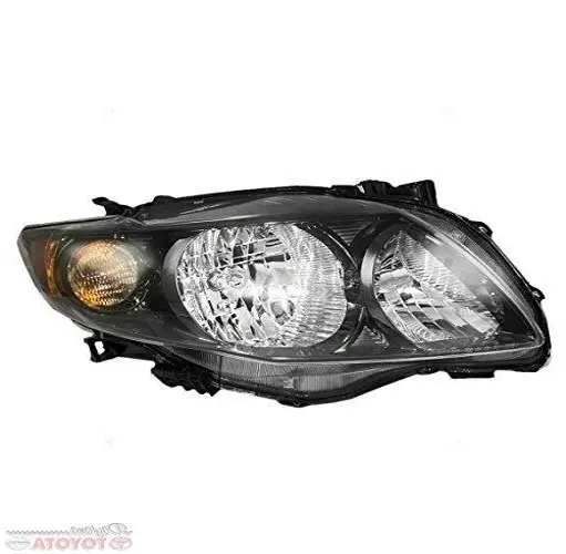 2009-2010 Toyota Corolla - Driver Side Halogen Headlight, With bulb(s), For Base/CE/L/LE Model, North America Built Vehicle, CAPA CERTIFIED